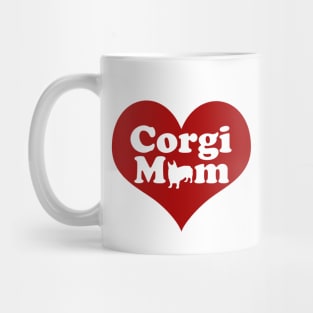 Pretty Corgi Mom Pink Heart Mug